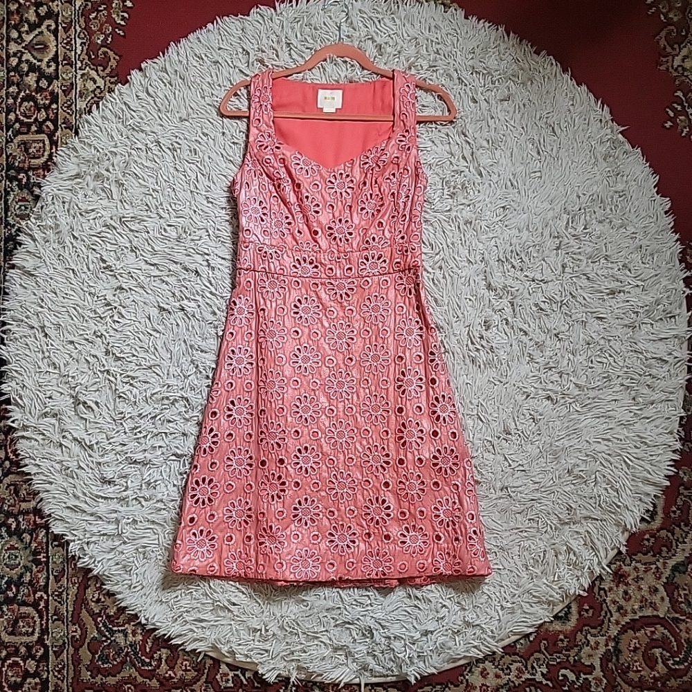 Anthropologie Maeve Dress Floral Eyelet Spring Summer Size 2 Coquette Girly ✨️💫